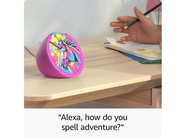 AMAZON ECHO POP KIDS DISEÑADO PARA NIÑOS INCLUYE CONTROL PARENTAL Y 6 MESES DE AMAZON KIDS+, DISEÑO UNICORN - 5