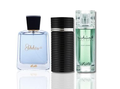 RASASI FATTAN COLECCIÓN MASCULINA: INCLUYE PERFUMES FATTAN, SHUHRAH Y EGRA