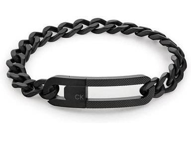 PULSERA CADENA CALVIN KLEIN PARA HOMBRE CON CIERRE MAGNÉTICO OVALADO, ELEGANCIA Y METALES INDUSTRIALES
