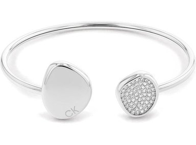 CALVIN KLEIN PULSERA DE ACERO INOXIDABLE PARA MUJER CON CIERRE FUERTE Y CADENA SERPIENTE