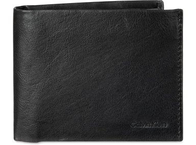 CALVIN KLEIN BILLETERA PLEGABLE DE PIEL RFID CON MÚLTIPLES RANURAS PARA TARJETAS Y VENTANA DE IDENTIFICACIÓN