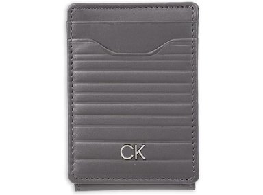 BILLETERA MAGNÉTICA CALVIN KLEIN DE CUERO CON PROTECCIÓN RFID Y DISEÑO FRONTAL