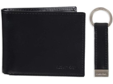 SET DE BILLETERA Y TARJETERO CALVIN KLEIN MINIMALISTA PARA HOMBRE CON TECNOLOGÍA RFID