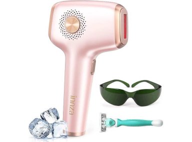 INNZA DEPILADORA LÁSER CON CUIDADO DE ENFRIAMIENTO POR HIELO, 999,999 DESTELLOS SIN DOLOR PARA MUJERES EN AXILAS Y PIERNAS