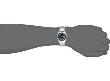 RELOJ DE VESTIR CASIO PARA HOMBRE, ACERO INOXIDABLE, ESFERA NEGRA Y FECHA, MODELO MTP-V006D-1B2 - 5
