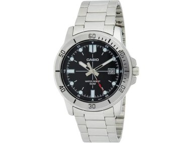 RELOJ CASIO ANÁLOGO PARA HOMBRE CON DIAL MARRÓN, ACERO INOXIDABLE, RESISTENTE AL AGUA Y LUMINISCENTE