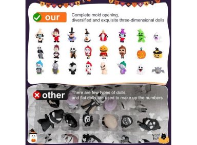 CALENDARIO ADVIENTO DE HALLOWEEN 2025 CON 24 COLECCIONABLES. PARA NIÑOS, ADULTOS Y ADOLESCENTES. DECORATIVO PARA REGALOS - 4