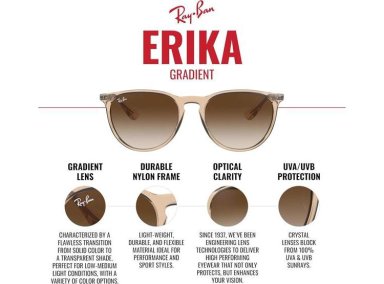 RAY-BAN RB4171 ERIKA, GAFAS DE SOL CON DISEÑO REDONDO ELEGANTE Y PROTECCIÓN UV - 5