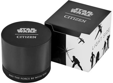 RELOJ CITIZEN STAR WARS ECO-DRIVE YODA LUMINOSO, MODELO BM6839-06W CON CORREA CORDURA, NEGRO Y MARRÓN - 4