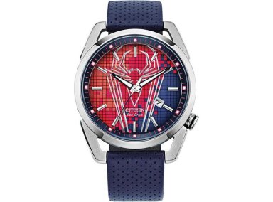 RELOJ CITIZEN ECO-DRIVE MARVEL SPIDER MAN EN ACERO INOXIDABLE CON CORREA DE POLIURETANO AZUL Y ESFERA DE ARTE