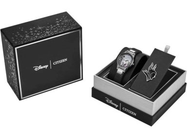 RELOJ CITIZEN ECO DRIVE MALÉFICA CHARM BOX SET DISNEY VILLAINS, ACERO INOXIDABLE Y CUERO - 4