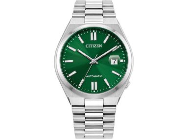 RELOJ AUTOMÁTICO CITIZEN TSUYOSA, ELEGANTE ACERO INOXIDABLE PLATEADO, RESISTENTE AL AGUA, RESERVA 42 HORAS