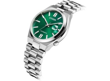 RELOJ AUTOMÁTICO CITIZEN TSUYOSA, ELEGANTE ACERO INOXIDABLE PLATEADO, RESISTENTE AL AGUA, RESERVA 42 HORAS - 5