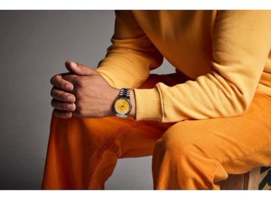 RELOJ AUTOMÁTICO TSUYOSA SPORT DE CITIZEN, ACERO INOXIDABLE, ESFERA AMARILLA, RESISTENTE AL AGUA, DISEÑO DEPORTIVO - 4