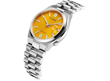 RELOJ AUTOMÁTICO TSUYOSA SPORT DE CITIZEN, ACERO INOXIDABLE, ESFERA AMARILLA, RESISTENTE AL AGUA, DISEÑO DEPORTIVO - 6