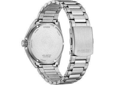 RELOJ CITIZEN PARA HOMBRE ECO-DRIVE, PULSERA DE ACERO INOXIDABLE Y ESFERA AZUL, MODELO AW1571-76L - 2