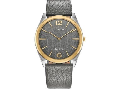 CITIZEN RELOJ UNISEX ECO-DRIVE CLASSIC ECO, ACERO INOXIDABLE Y CUERO, RESISTENTE AGUA