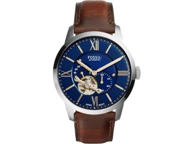 RELOJ FOSSIL TOWNSMAN AUTOMÁTICO PARA HOMBRE CON DISEÑO ESQUELETO, ACERO Y CUERO