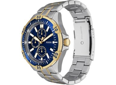 RELOJ FOSSIL GARRETT DE ACERO INOXIDABLE, DISEÑO MULTIFUNCIONAL CON ESFERA AZUL Y RESISTENCIA AL AGUA - 3