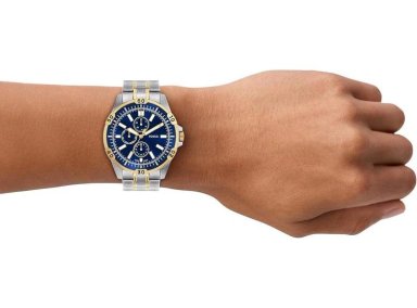 RELOJ FOSSIL GARRETT DE ACERO INOXIDABLE, DISEÑO MULTIFUNCIONAL CON ESFERA AZUL Y RESISTENCIA AL AGUA - 4