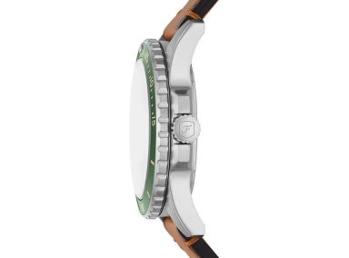 RELOJ FOSSIL DE HOMBRE EN ACERO INOXIDABLE, CORREA MARRÓN, RESISTENCIA AL AGUA, DISEÑO CLÁSICO - 2