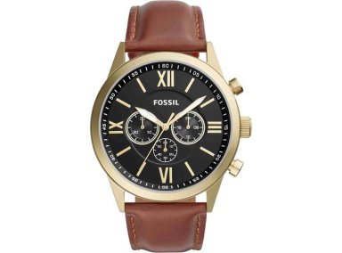 FLYNN CRONÓGRAFO DE FOSSIL, CORREA MARRÓN Y MODERNO, RESISTENTE AL AGUA Y CRONÓGRAFO PRECISO