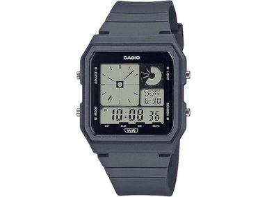 RELOJ DIGITAL CASIO, ALARMA DIARIA, RETROILUMINACIÓN LED, BANDA RENOVABLE BIOLÓGICA, DISEÑO UNISEX GRIS