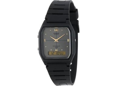 CASIO PARA HOMBRE, RELOJ ANA-DIGI CON FECHA, ALARMA, DISEÑO RETRO, RESISTENTE AL AGUA, PANTALLA ANALÓGICO-DIGITAL