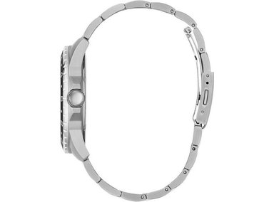 GUESS RELOJ ANALÓGICO PARA HOMBRE CON CORREA DE ACERO INOXIDABLE, RESISTENTE AL AGUA, ESFERA NEGRA Y CRONÓGRAFO - 2