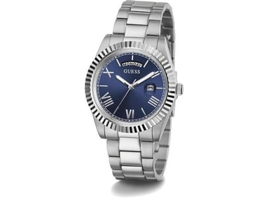 RELOJ ANALÓGICO GUESS CON PULSERA DE ACERO INOXIDABLE, DISEÑO AZUL Y PLATEADO, RESISTENTE AL AGUA - 8