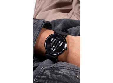 RELOJ GUESS PARA HOMBRE CON CORREA DE SILICONA, ESFERA NEGRA, MOVIMIENTO DE CUARZO, RESISTENTE AL AGUA Y A GOLPES - 2