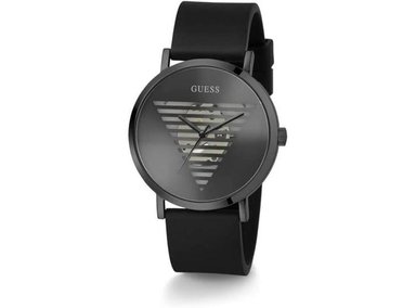 RELOJ GUESS PARA HOMBRE CON CORREA DE SILICONA, ESFERA NEGRA, MOVIMIENTO DE CUARZO, RESISTENTE AL AGUA Y A GOLPES - 4