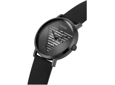 RELOJ GUESS PARA HOMBRE CON CORREA DE SILICONA, ESFERA NEGRA, MOVIMIENTO DE CUARZO, RESISTENTE AL AGUA Y A GOLPES - 5