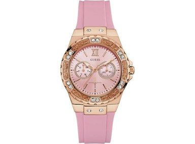 RELOJ GUESS SILICONA ROSA, CRONÓGRAFO PARA MUJER, RESISTENTE AL AGUA Y CON FUNCIÓN DÍA-FECHA - 1