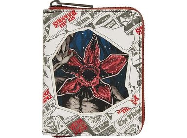 CARTERA LOUNGEFLY DE STRANGER THINGS, DISEÑO MULTICOLOR, DETALLES TEMÁTICOS DEL PROGRAMA DE TV