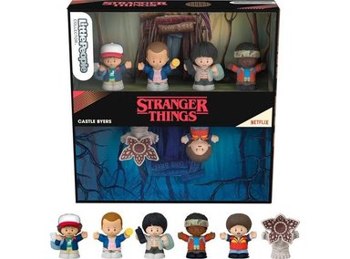 JUEGO FIGURAS LITTLE PEOPLE STRANGER THINGS, EDICIÓN ESPECIAL CON 6 PERSONAJES PARA COLECCIONISTAS ADULTOS