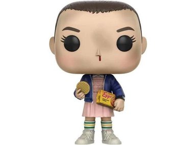 FIGURA DE VINILO ELEVEN CON EGGOS DE FUNKO EN COLABORACIÓN CON STRANGER THINGS CON PROTECTOR GRATUITO