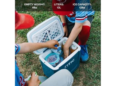 RTIC HIELERA DE VIAJE PERSONAL, COMPACTA, PORTÁTIL PARA ALIMENTOS Y BEBIDAS, CAPACIDAD 12 LATAS - 3
