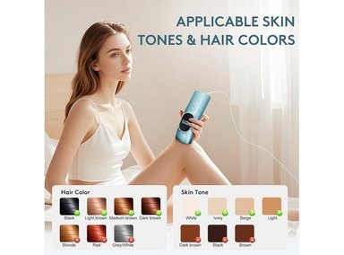 DEPILADORA LÁSER IPL PARA MUJERES Y HOMBRES CON TECNOLOGÍA DE ENFRIAMIENTO E INCLUYE AFEITADORA Y GAFAS, 999,999 DESTELLOS - 6