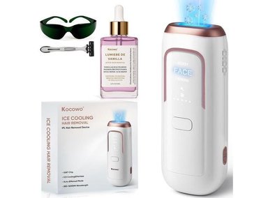 DEPILACIÓN LÁSER FEMENINA SEGURA CON ENFRIAMIENTO DE HIELO, 3 MODOS Y MÚLTIPLES INTENSIDADES PARA USO EN CASA