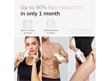 DEPILACIÓN LÁSER IPL SEGURO EN CASA PARA MUJERES Y HOMBRES, INDOLORO, CONTACTO FRÍO, RESULTADOS DURADEROS CUERPO COMPLETO Y ROSTR - 3