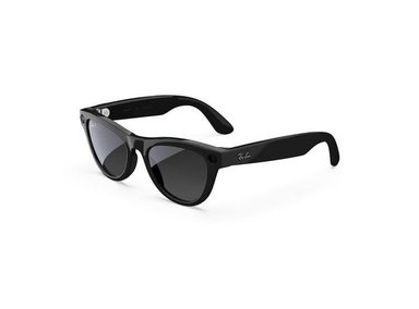 RAY-BAN META SKYLER NEGRO BRILLANTE, GAFAS INTELIGENTES CON AI Y LENTES POLARIZADOS, CÁMARA 12 MP, AUDIO DE ALTA CALIDAD