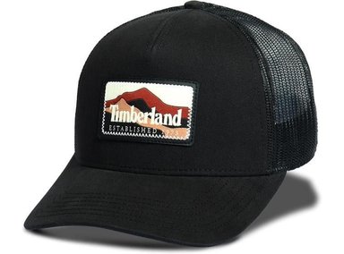 SOMBRERO TIMBERLAND PARA HOMBRE, AJUSTE AJUSTABLE DE SARGA DE ALGODÓN CON DISEÑO CAMIONERO Y MALLA TRASERA