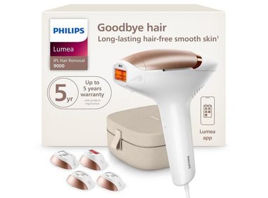 PHILIPS LUMEA 9000 - DEPILACIÓN IPL EN HOMBRE Y MUJER, TECNOLOGÍA SENSEIQ Y 4 ACCESORIOS INCL