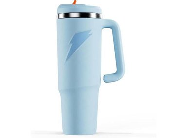 BOTELLA TÉRMICA DE ACERO INOXIDABLE GATORADE CROSSOVER, AZUL CLARO, AISLANTE DE DOBLE PARED, RESISTENTE A ABOLLADURAS