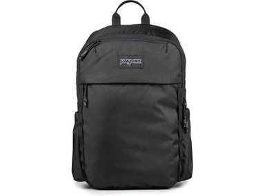 JANSPORT VENTURE PACK NEGRO, CON COMPARTIMENTO PRINCIPAL AMPLIO, FUNDA PARA LAPTOP Y BOLSILLOS DOBLES PARA BOTELLAS