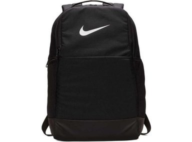NIKE BRASILIA - MOCHILA DE ENTRENAMIENTO MEDIANA, DURADERA, RESISTENTE AL AGUA Y CON ALMACENAMIENTO SEGURO, COLOR NEGRO