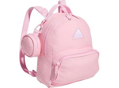 ADIDAS MOCHILA MINI PARA MUJER, PERFECTA PARA VIAJES, GIMNASIO Y FESTIVALES, COLOR ROSA VERDADERO