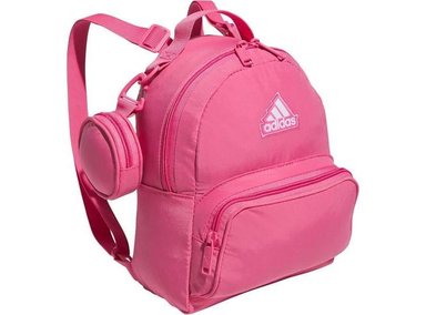 MINI MOCHILA ADIDAS MUJER, IDEAL PARA VIAJES, GIMNASIO Y FESTIVALES, COLOR ROSADO FUSION, TALLA ÚNICA
