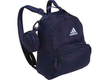 ADIDAS MINI MOCHILA PARA MUJER, PERFECTAS PARA VIAJES, GIMNASIO Y FESTIVALES, COLOR AZUL OSCURO, DISEÑO MODERNO